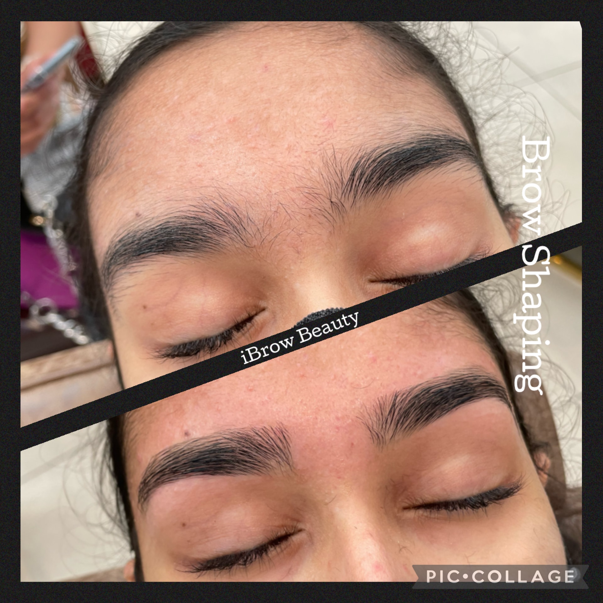 Microbladed eyebrows before and after
